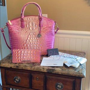 Large Duxbury Satche Peony Ombr�� Melbourne &Wallet